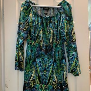 Paisley above-knee dress